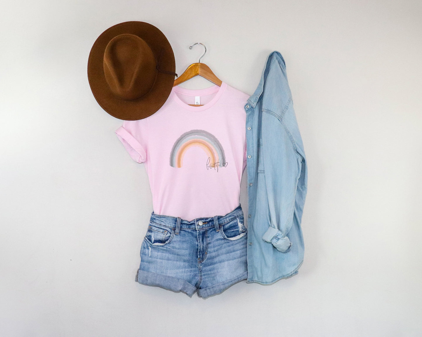 Beautiful Heart Water Color Rainbow Shirt - Singer Island Clothing